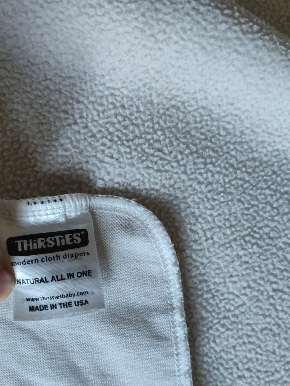 Thirsties White Newborn Cloth Diaper - Picture 4 of 7